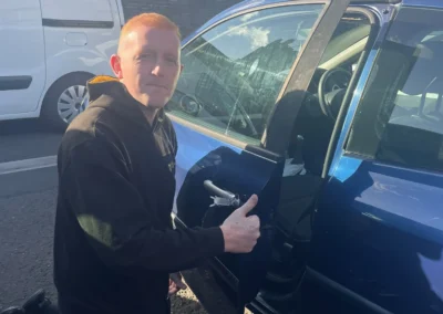 Mark from Marlie Locksmiths on site completing emergency lock repair