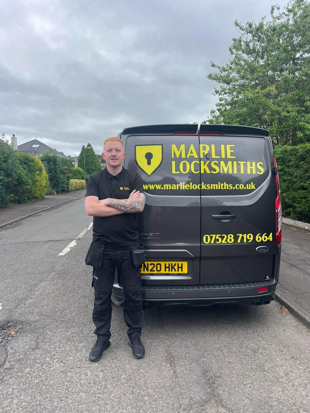 Local mobile locksmith Ayrshire van providing 24 hour emergency lockout services